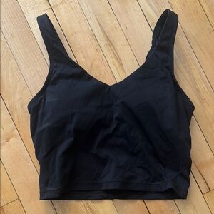 Black V-Neck Crop Top